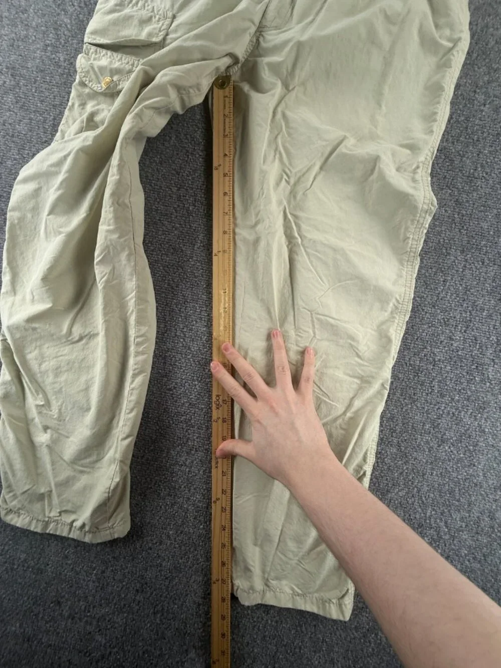 Fjallraven Portugal 38 Pants Hiking Men Beige 62012 Nylon Blend ACTL 33X28